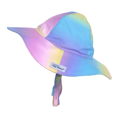 UPF 50 Floppy Hat (Prints - Microfiber) - Rainbow Ombre