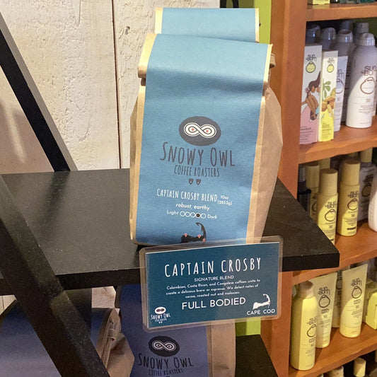 Snowy Owl Coffee Roasters Coffee on white background
