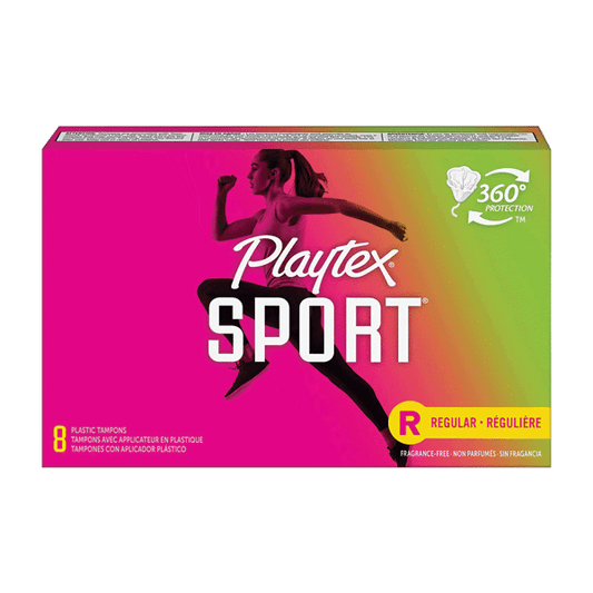 Playtex Tampons Sport Regular (8ct) on white background