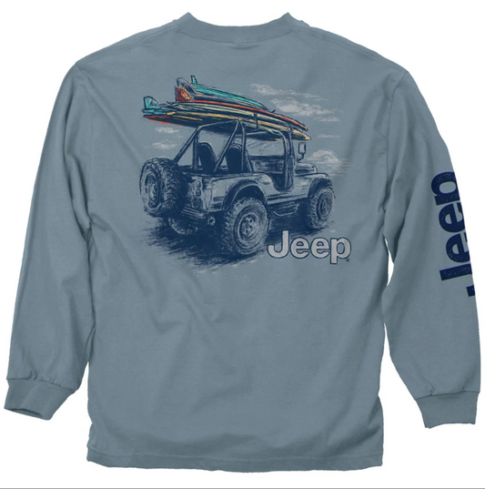 Jeep Boarding Long Sleeve Garment-Dyed Shirt