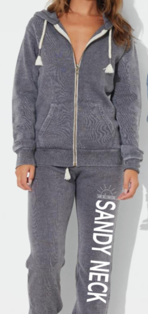SNP Womens Burnout Zip Hoodie with Wrap Cords on white background