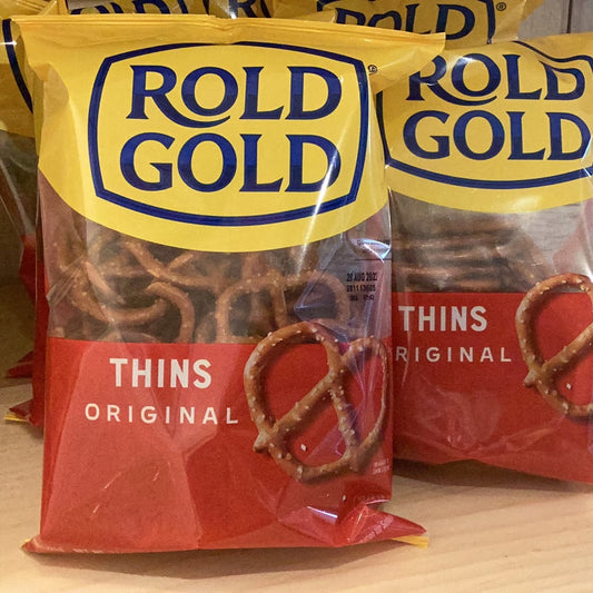 Rold Gold Thin Original Pretzels on white background