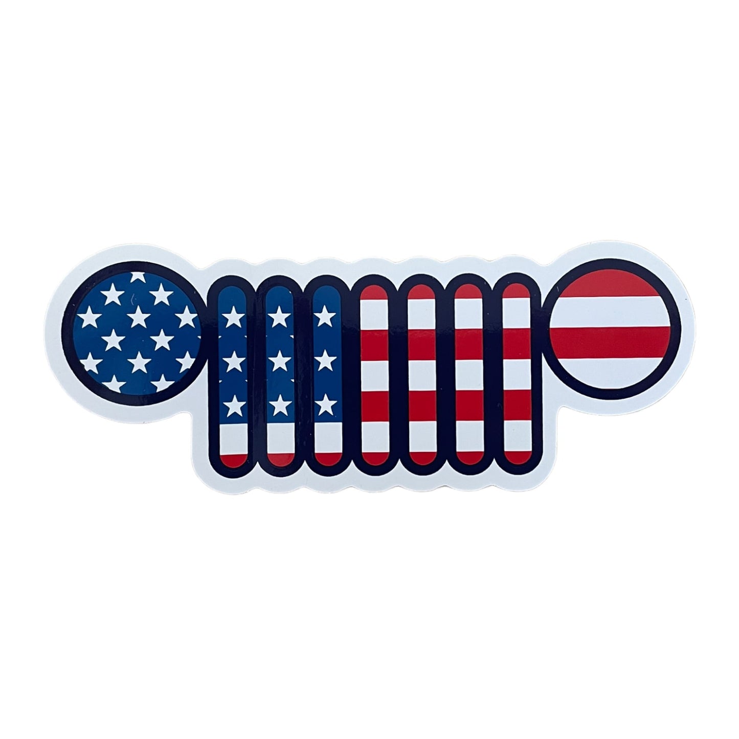 Jeep Flag Grille Sticker