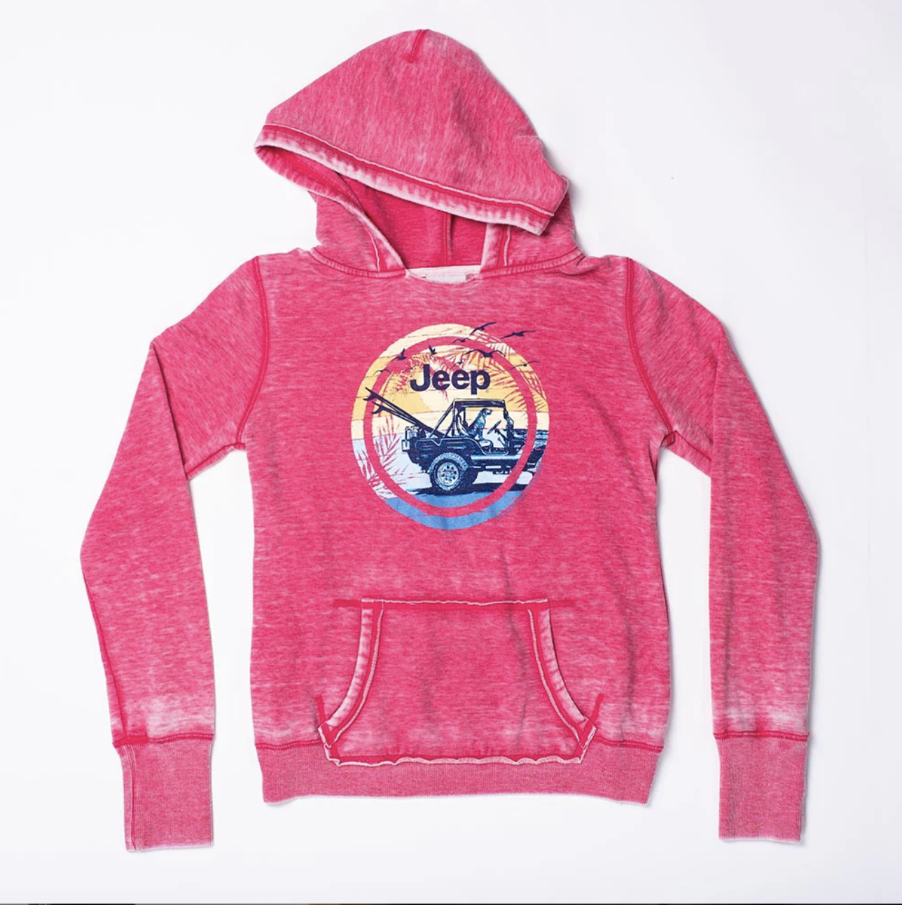 Jeep Pink Sun Circle Women's Hoodie