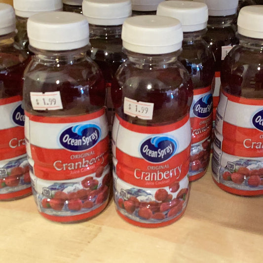 Ocean Spray Cranberry Juice on white background