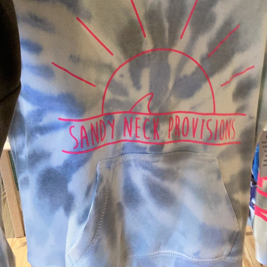 SNP Kids Tie Dye Lightweight Fleece Hoodie on white background