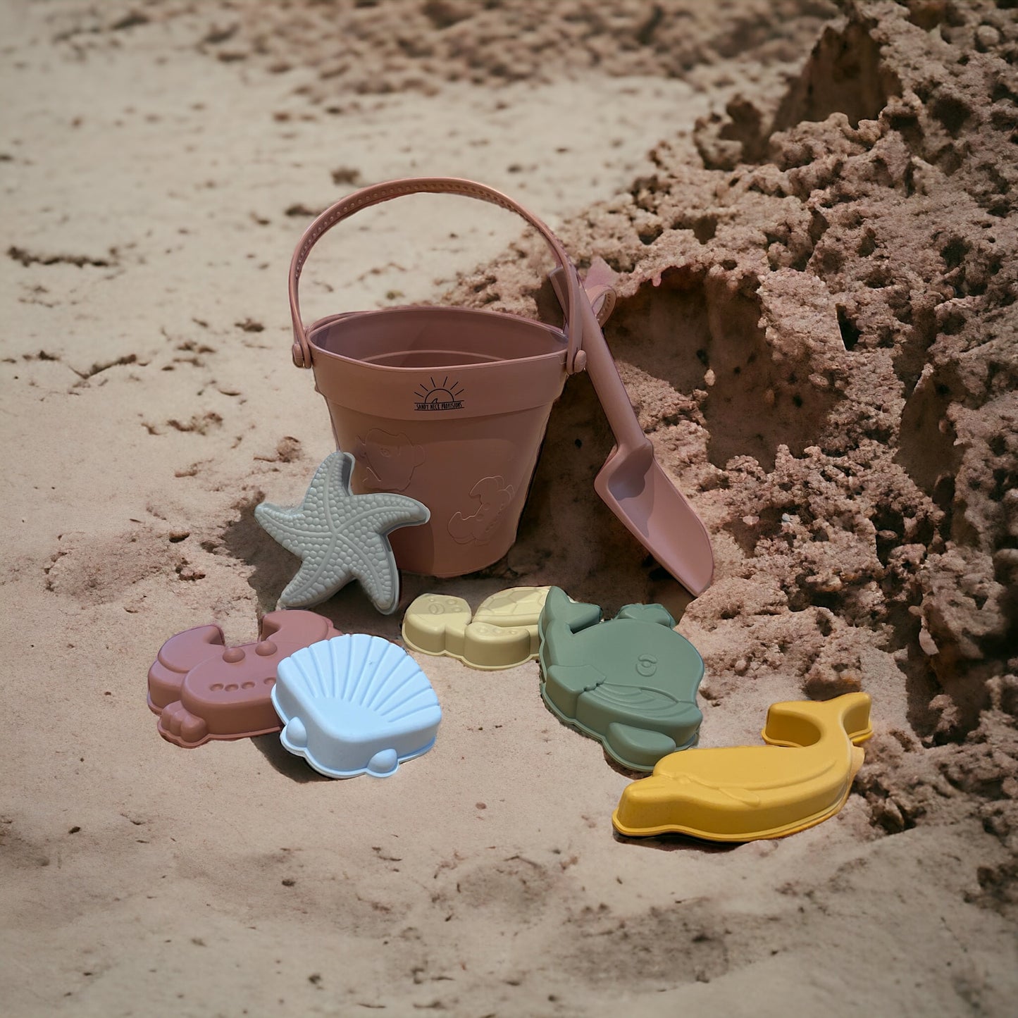 SNP Silicone Pale, Shovel, and Sand Toy Set