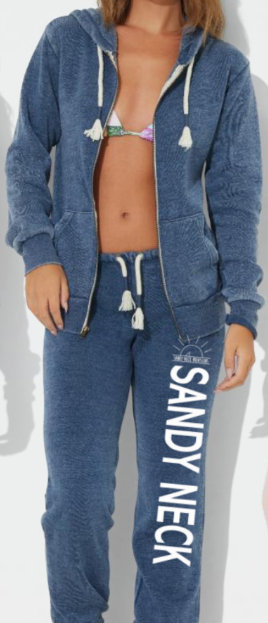 SNP Womens Burnout Zip Hoodie with Wrap Cords on white background