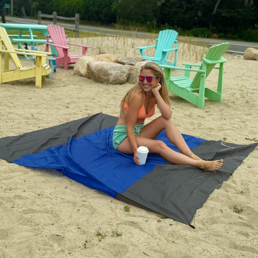 SNP Sand Proof Beach Blanket on white background