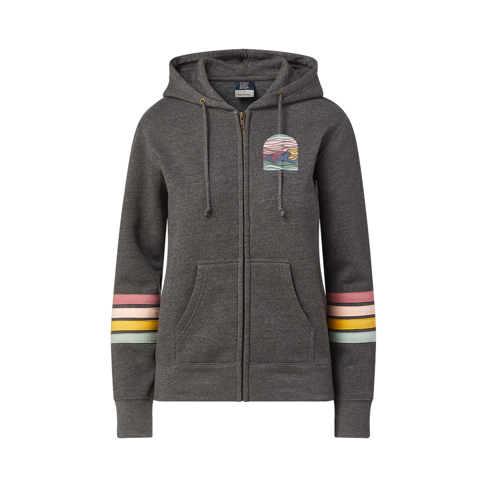 SNP Sunset Striped Zip Up Hoodie